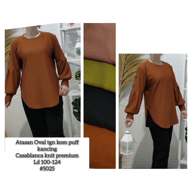 atasan oval lengan balon by aquila