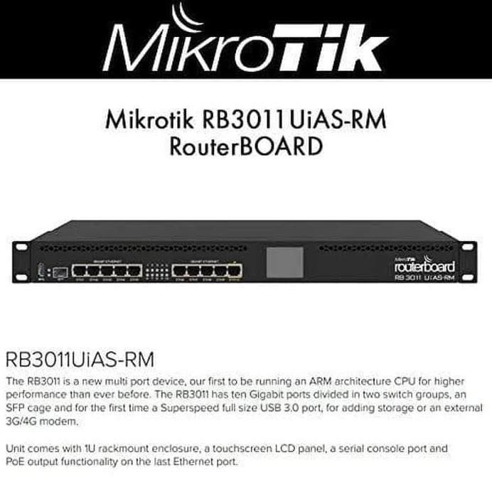 Mikrotik RB3011UIAS-RM Routerboard RB 3011 UIAS RM