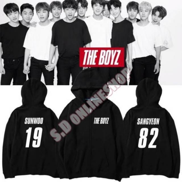 (cod)  jaket hoodie resleting kpop THE BOYZ request nama dan nomor