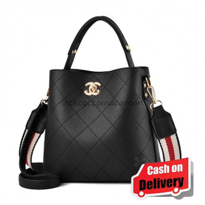 Tas Kerja Elegan Tenteng Slempang Lv Giant Wanita Cewek Perempuan TP755 Handbag Slingbag Tas Branded