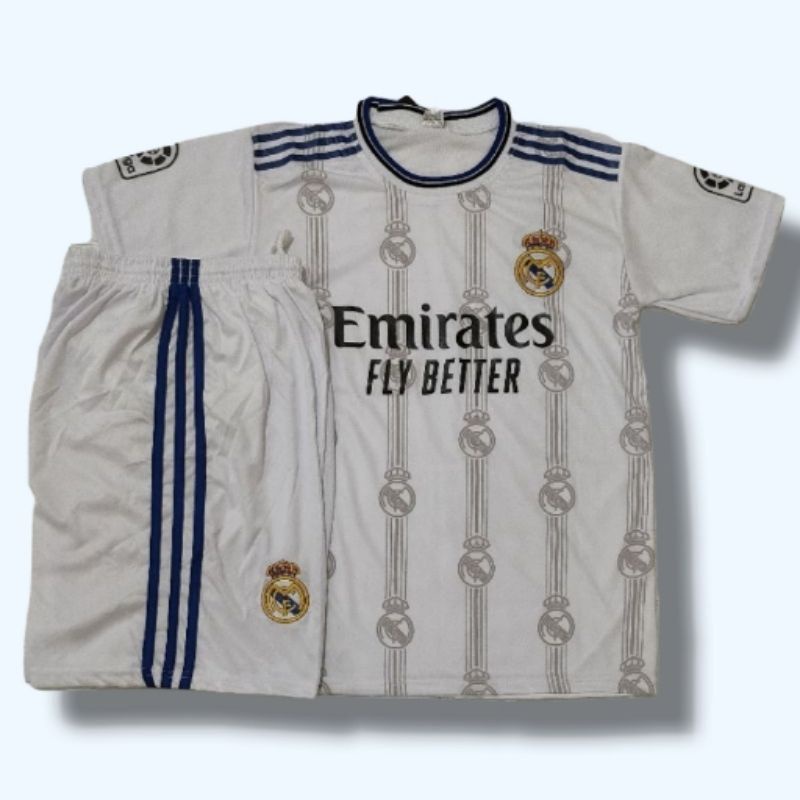 Setelan jersey madrid bola anak umur 1-13 tahun / baju seragam kids