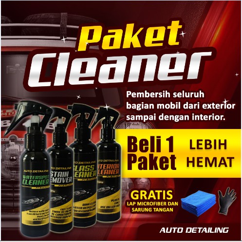 [PAKET CLEANER] Pembersih Kaca Mobil - Interior Cleaner - Pembersih Jamur Body Mobil
