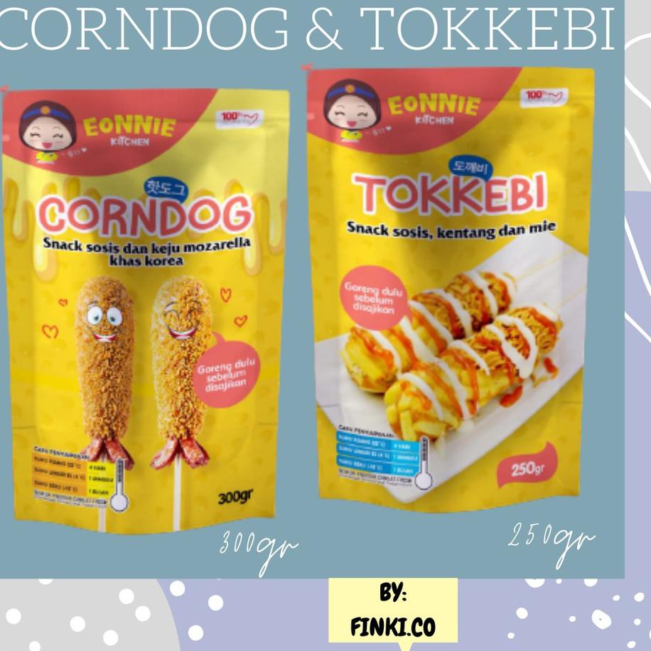 

Harga Bersahabat Corndog Tokkebi Mozarella ang Sosis Kentang (300gr) II Makanan Korea Halal Tanpa Ba