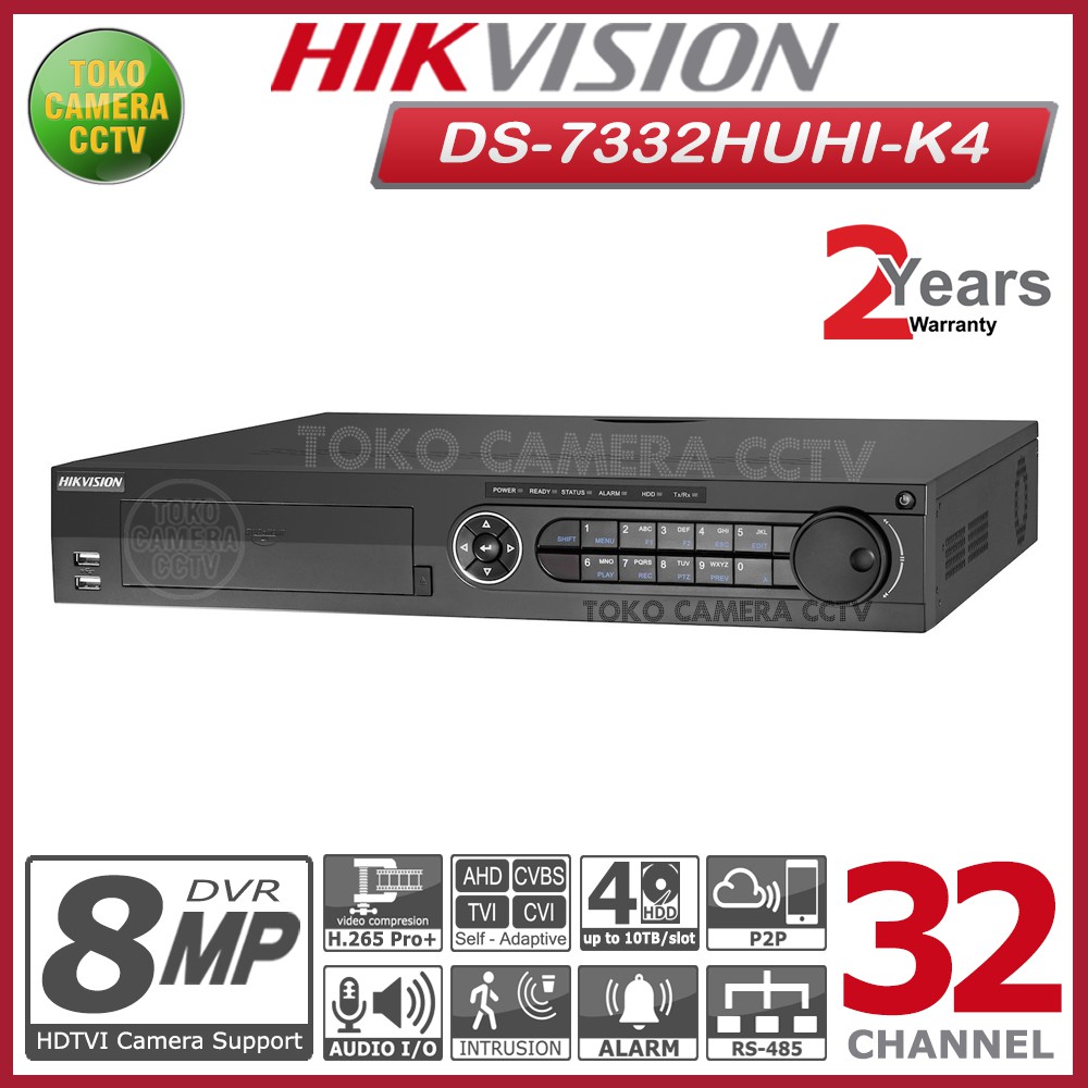 DVR HIKVISION 16 CHANNEL DS-7316HTHI-K4 DVR CCTV 16 CH 8MP 4K