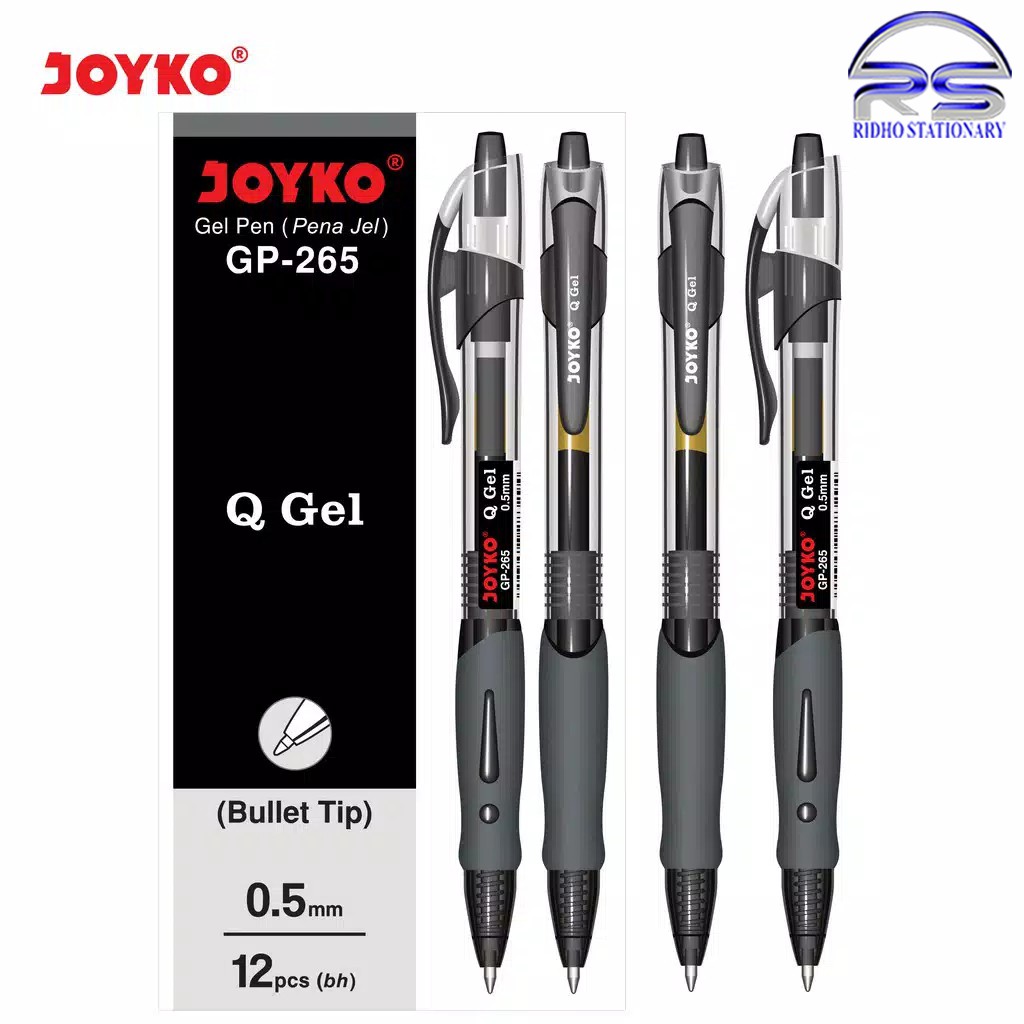 

Pulpen Gel Joyko Q Gel GP-265 - 0.5 mm / Original Warna Hitam