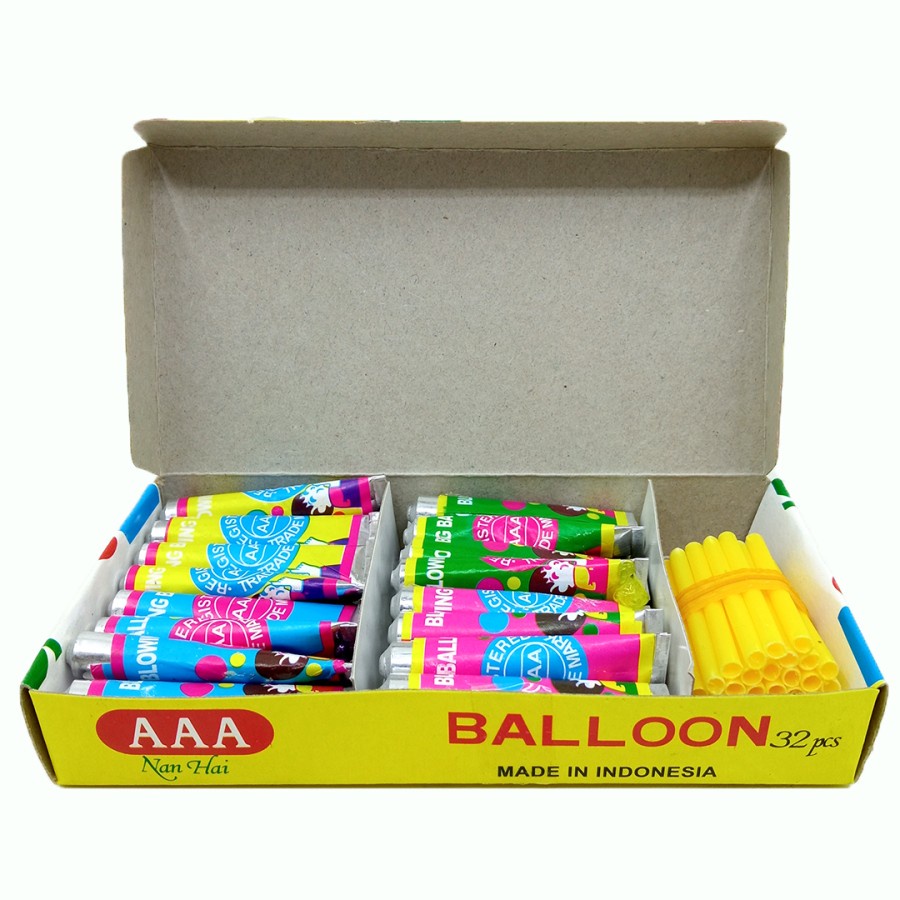 Balon Tiup AAA original Balloon Permainan Jadul isi 32 pcs