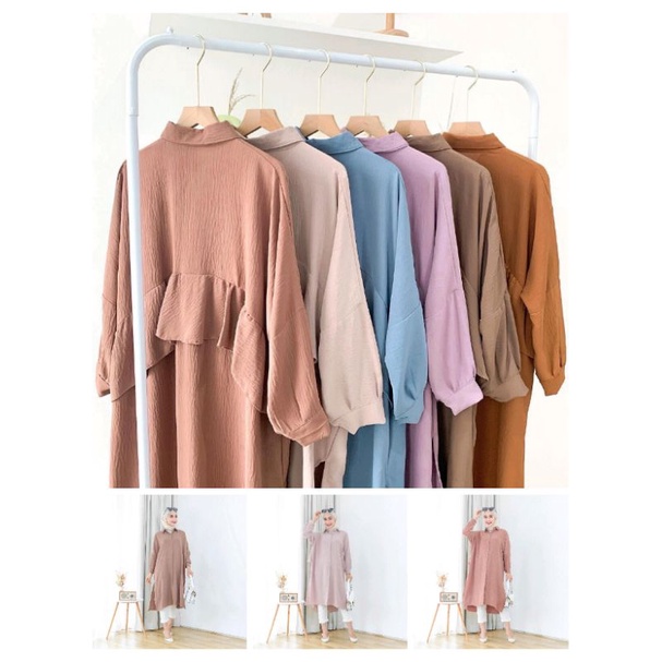 Airruffle Tunik / Tunik polos / Tunik rempel