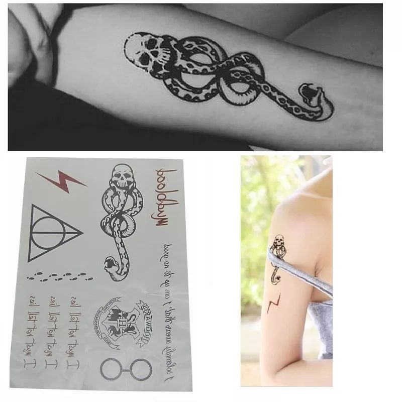 Tato Temporer Harry Potter cosplay tattoo temporary halloween