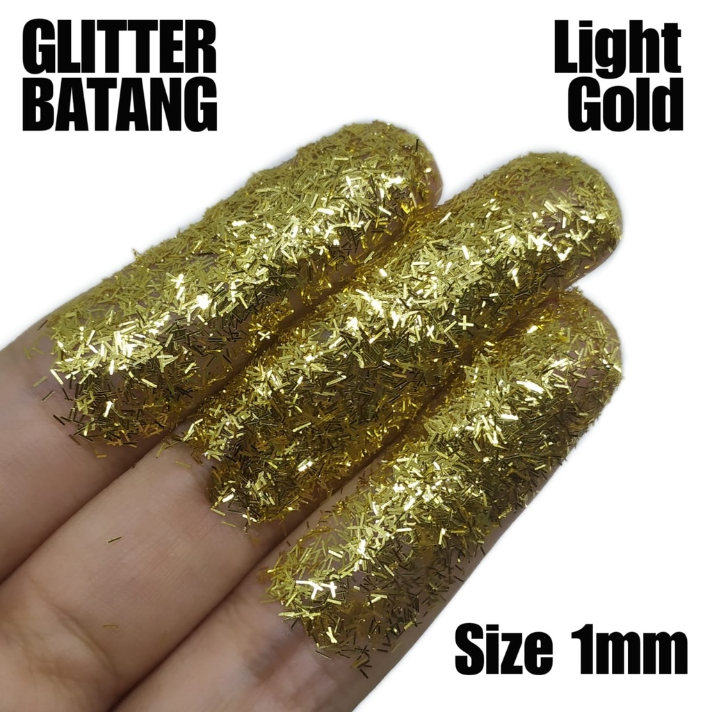 GLITTER BENTUK GLITER BATANG LIGHT GOLD 5GR ZIP LOCK 5BUNGKUS