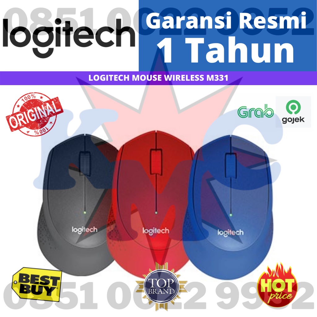 Logitech Mouse USB Wireless M 331 M331 Original Garansi Resmi