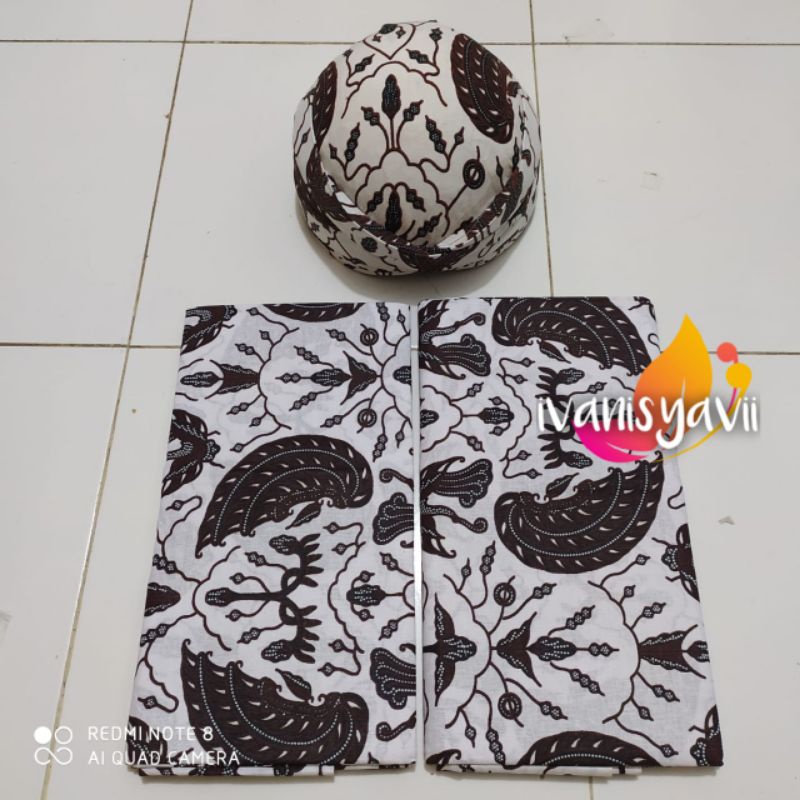 (Jarik Couple) Sepasang Jarik + Blangkon Solo / Motif Sido Asih Cilik