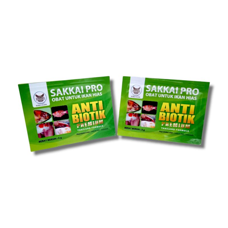 Obat ikan anti luka SAKKAI PRO ANTI BIOTIK PREMIUM 5GR