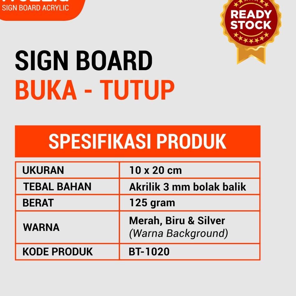 

Buruan Ambil Frezzia | Signboard Akrilik/Acrylic Buka Tutup/Open Close Bolak Balik Ready Stock