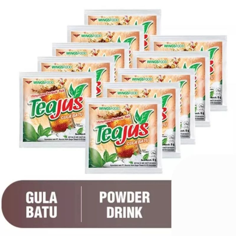 teajus tea jus gula batu minuman serbuk 10 sachet