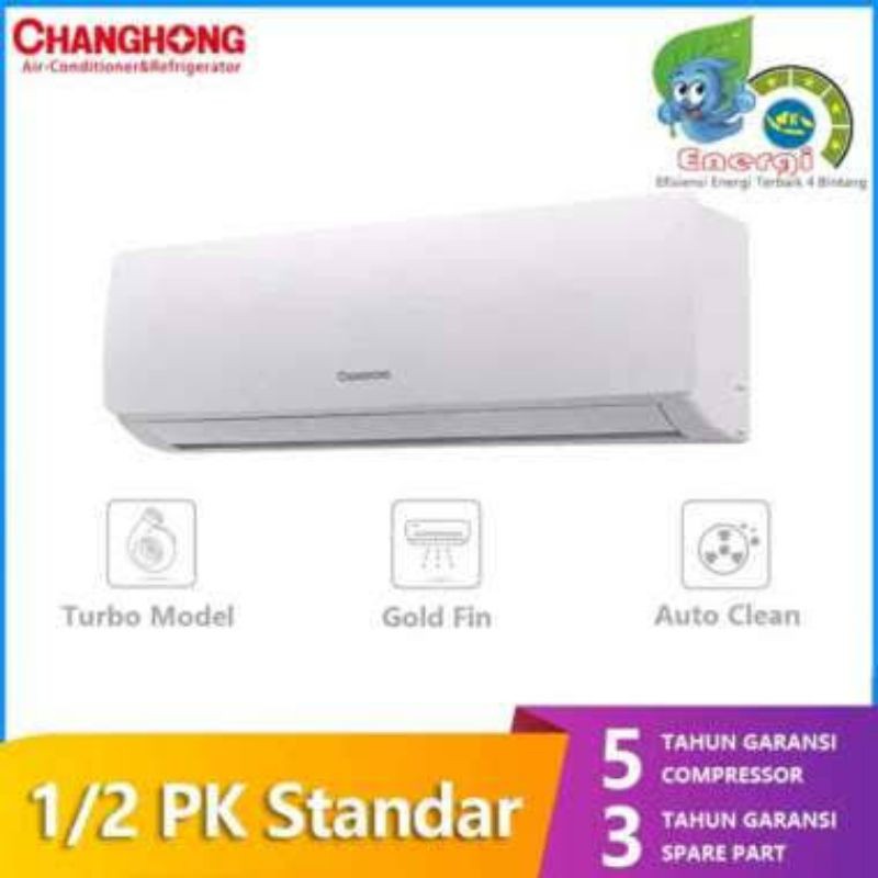 AC Changhong 1/2PK Split Fast Cooling CSC-05NVB3 (Khusus Kota Jambi - Unit Only)