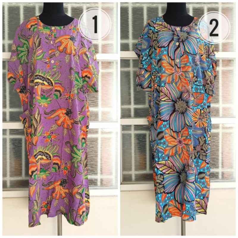 Daster Lengan Pendek Jumbo Kencana Ungu LD 140