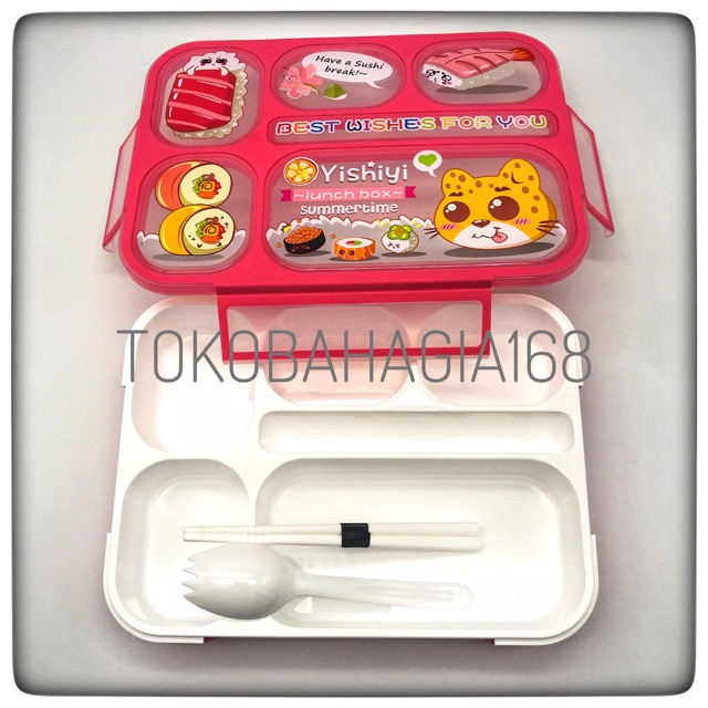 ITEM 589 LUNCH BOX Kotak Makan YOOYEE kotak bekal sekat 6 Anti Bocor