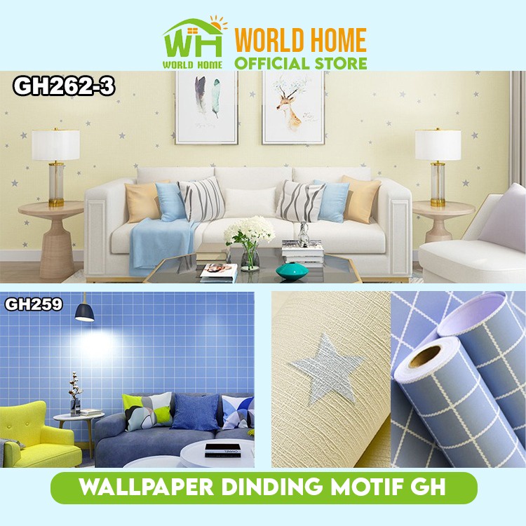 COD Terbaru Wallpaper Dinding Stiker Kamar Tidur Stiker Dinding Wallstiker Premium High Quality Uk 45CM X 9M