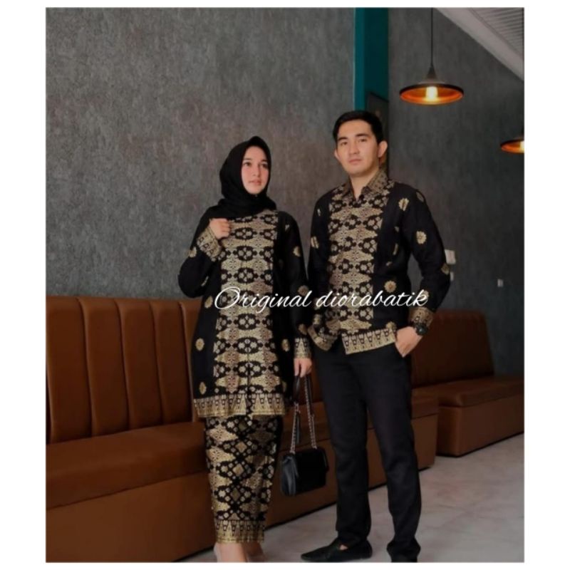 Couple Songket Nabila //M.L.XL.XXL Couple Nabila Motif Palembang Premium High Quality