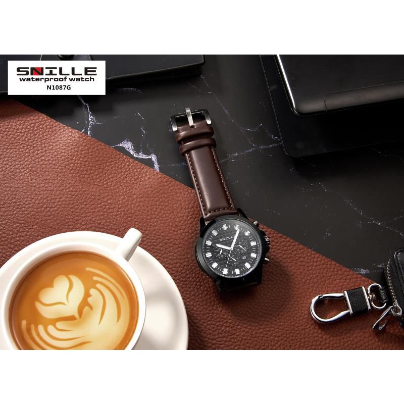 Snille Original Waterproof Jam Tangan PRIA Analog. Kode N1029G | Tahan Air ( GRATIS 1 PCS JAM TANGAN )