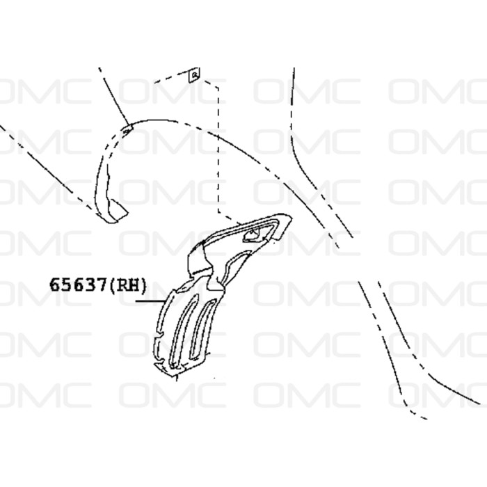 Liner Fender Spakbor Belakang Kanan Grand Avanza Xenia 65637-BZ161