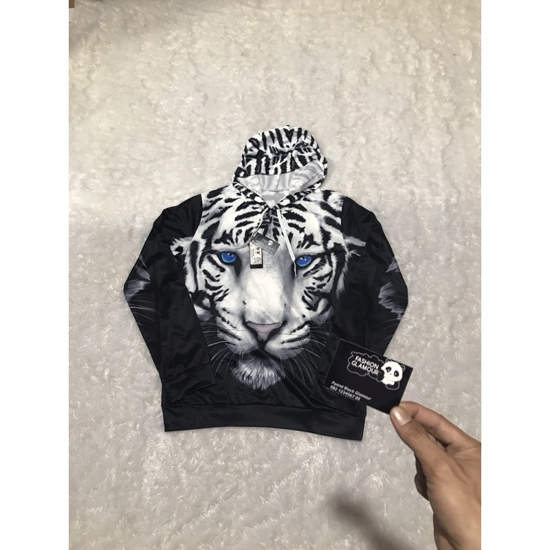 SWEATER KAOS HOODIE TIPIS IMPORT PRIA WANITA EROPA AMERIKA ORIGINAL 3D HARIMAU TIGER