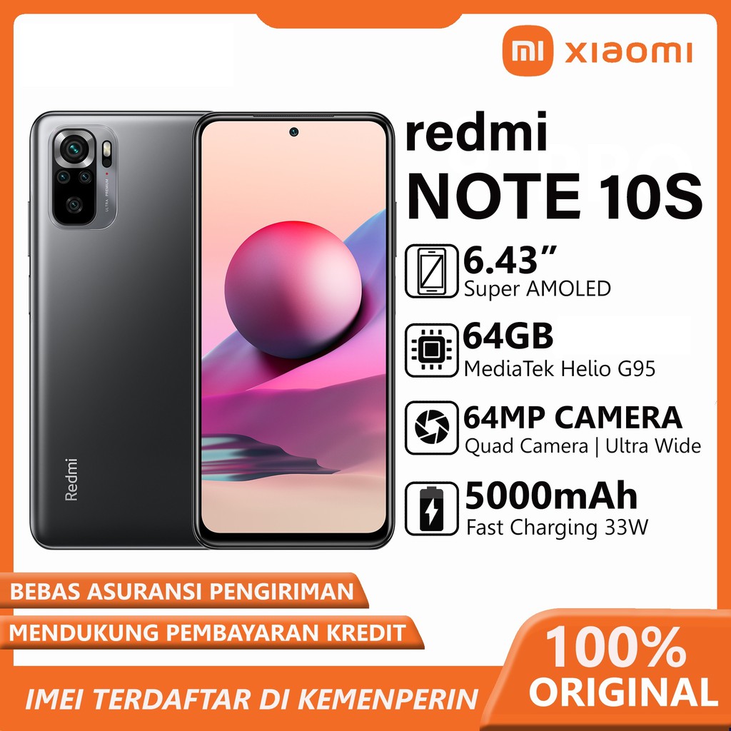 XIAOMI REDMI NOTE 10s 6/64 NFC GARANSI RESMI-2