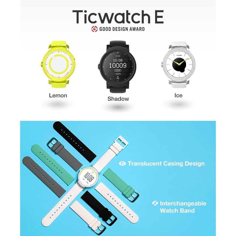 Ticwatch E Express Smart Watch Lemon / Smartwatch