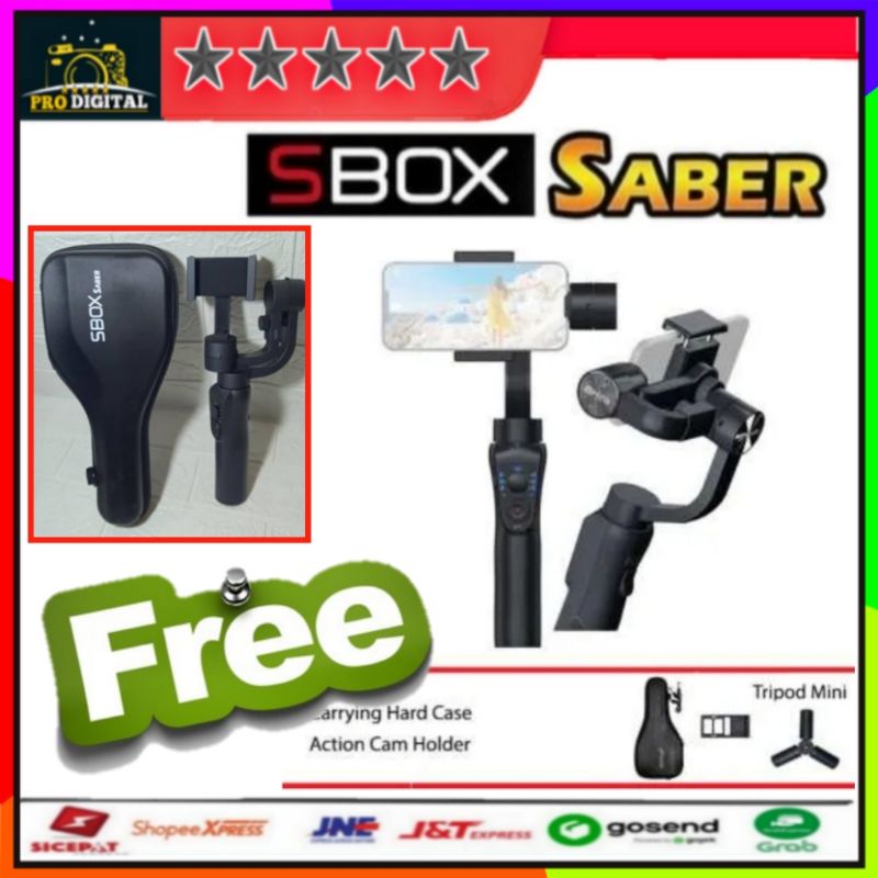 Gimbal Sbox Saber 3-axis Smarphone Stabilizer gimbal Garansi resmi - Gimbal murah - stabilizer handp