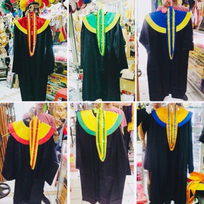 Toga wisuda SMP dan SMA toga wisuda SMP toga wisuda SMA bahan satin stok ready toga wisuda