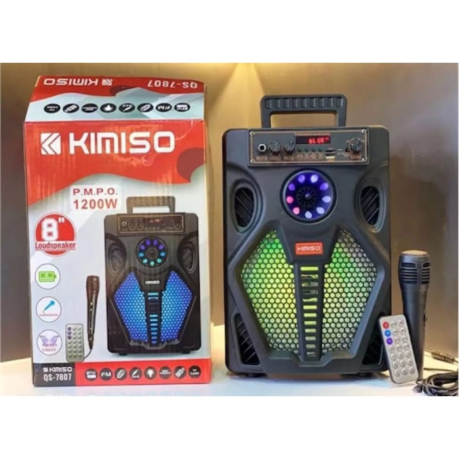 COD Speaker Bluetoth Karoke wireles 8'8 inch kimiso 7807 Super BASS