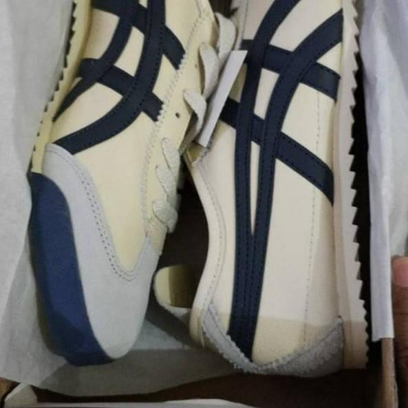 SEPATU ONITSUKA TIGER MEXICO DELUXE PREMIUM BNIB MADE IN JAPAN SEPATU PRIA SEPATU WANITA BEIGE NAVY