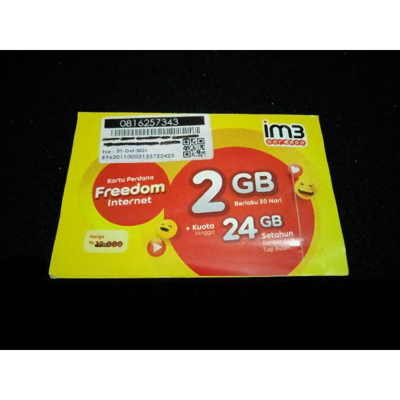 No cantik IM3 10Digit