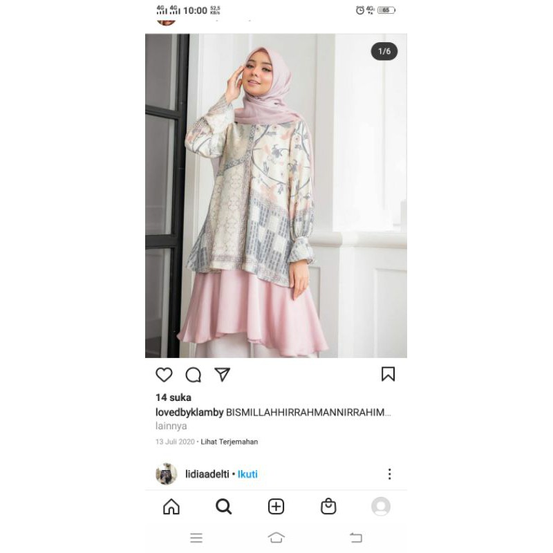 (preloved) asha tunik sea salt size M wearing klamby