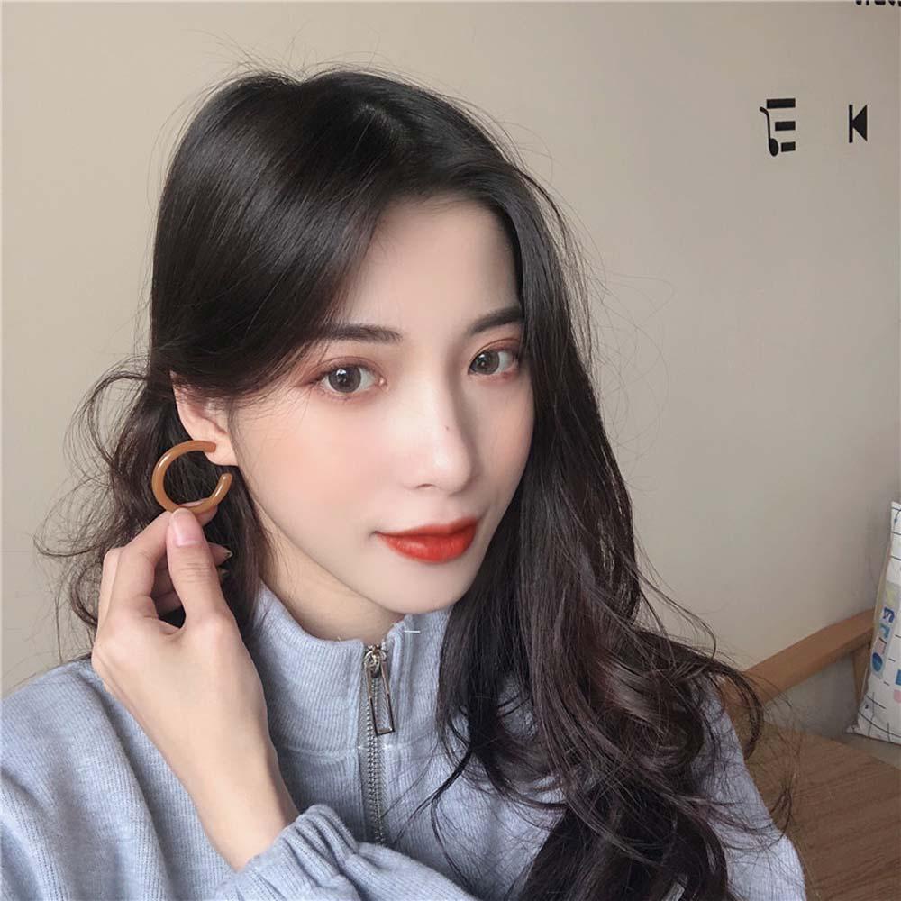 Needway Anting Hoop Wanita Manis Gadis Korea Anting Resin