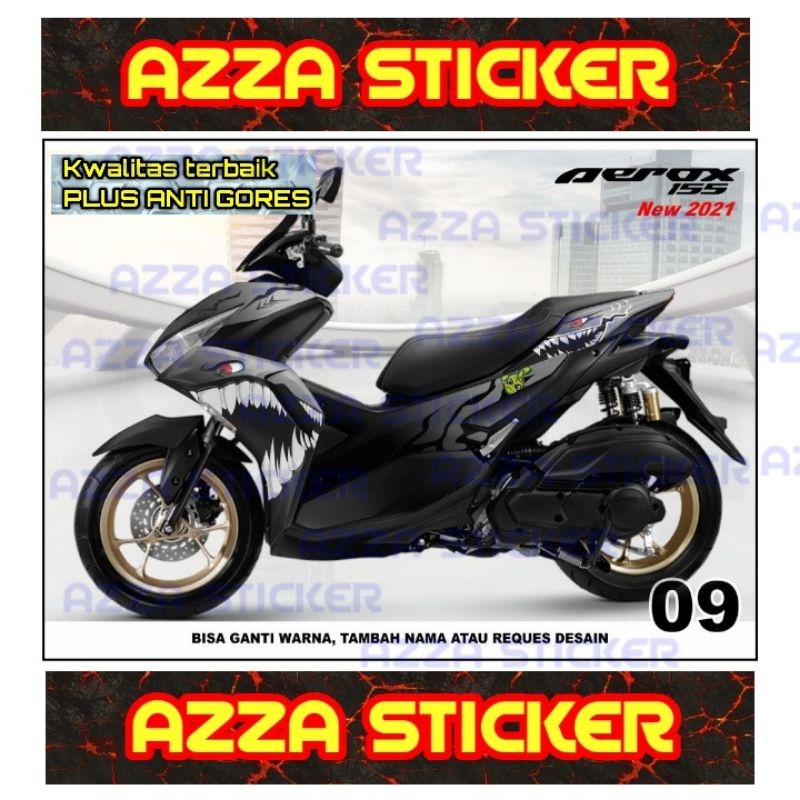 Sticker decal Yamaha Aerox 155 2021 Full Body decal Yamaha Aerox 155 2021 Full body 09