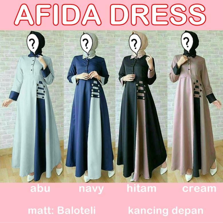 BAJU WANITA MURAH AFIDA DRESS BAJU WANITA GROSIR TANAH ABANG