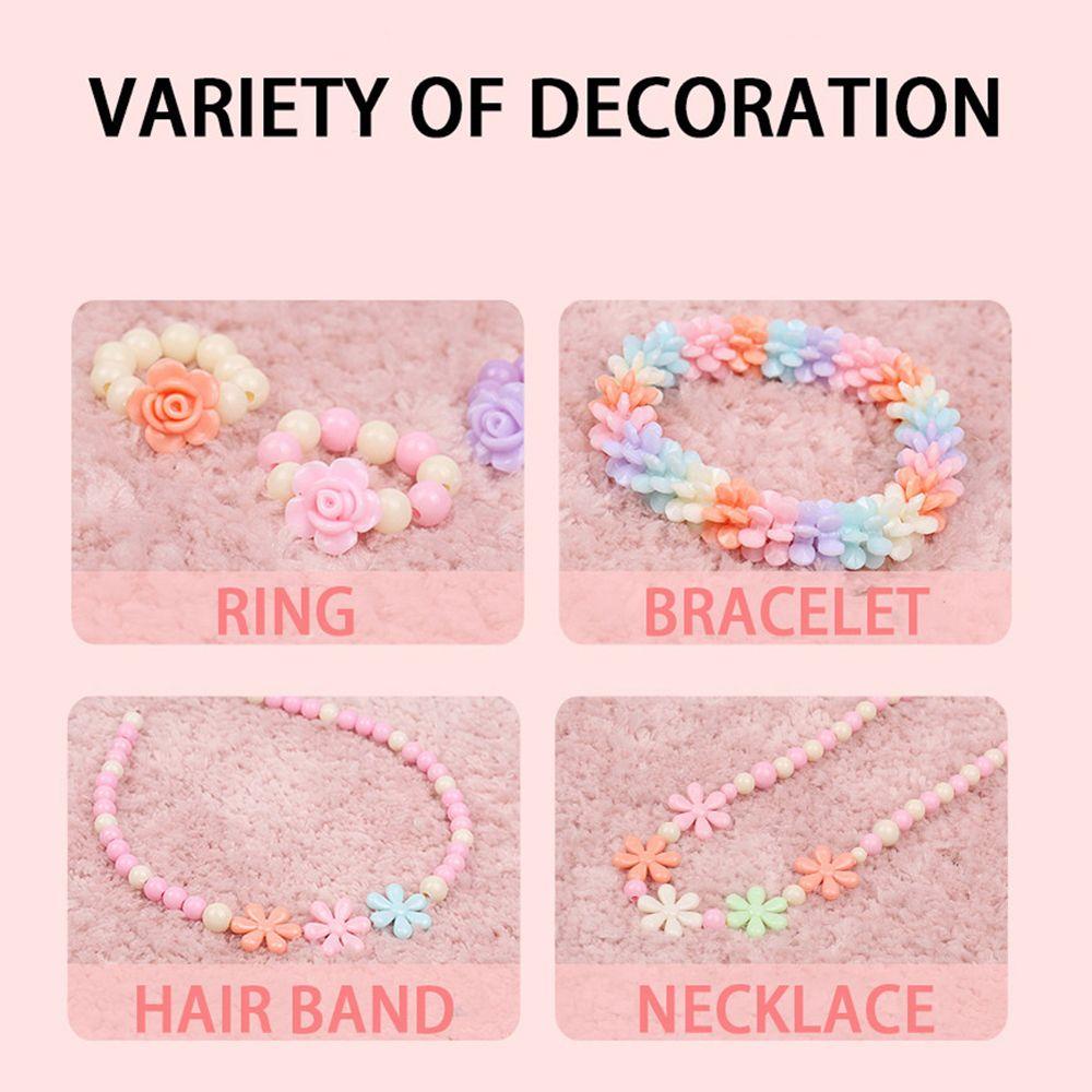 Needway DIY Handmade Manik-Manik Mainan Edukasi 700 Pcs Kalung Charms Beads Mainan Anak Perempuan Tenun Kerajinan Membuat