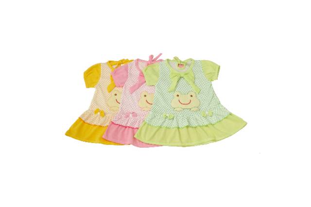 Dress Bayi Lengan Pendek/Terusan Bayi/Baju Bayi Perempuan