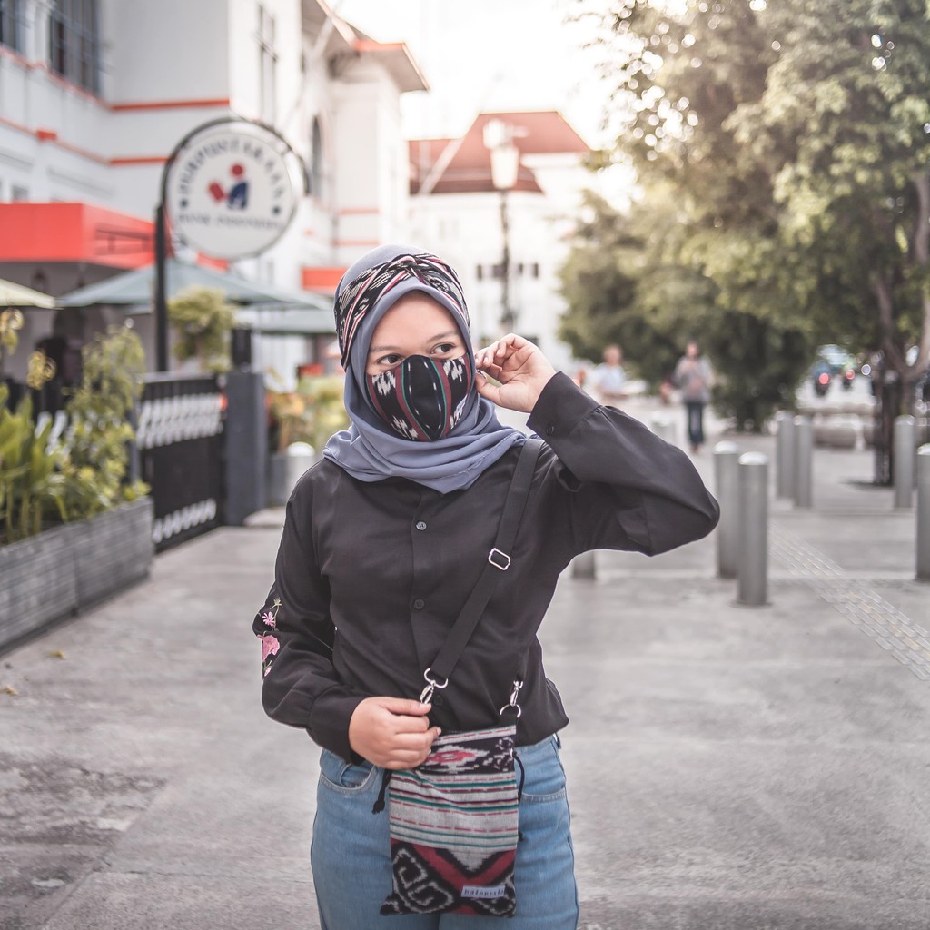 Masker Masker Kain Masker Headloop Masker Masker Hijab Masker Kain Hijab Estetik PATRON Shopee Indonesia