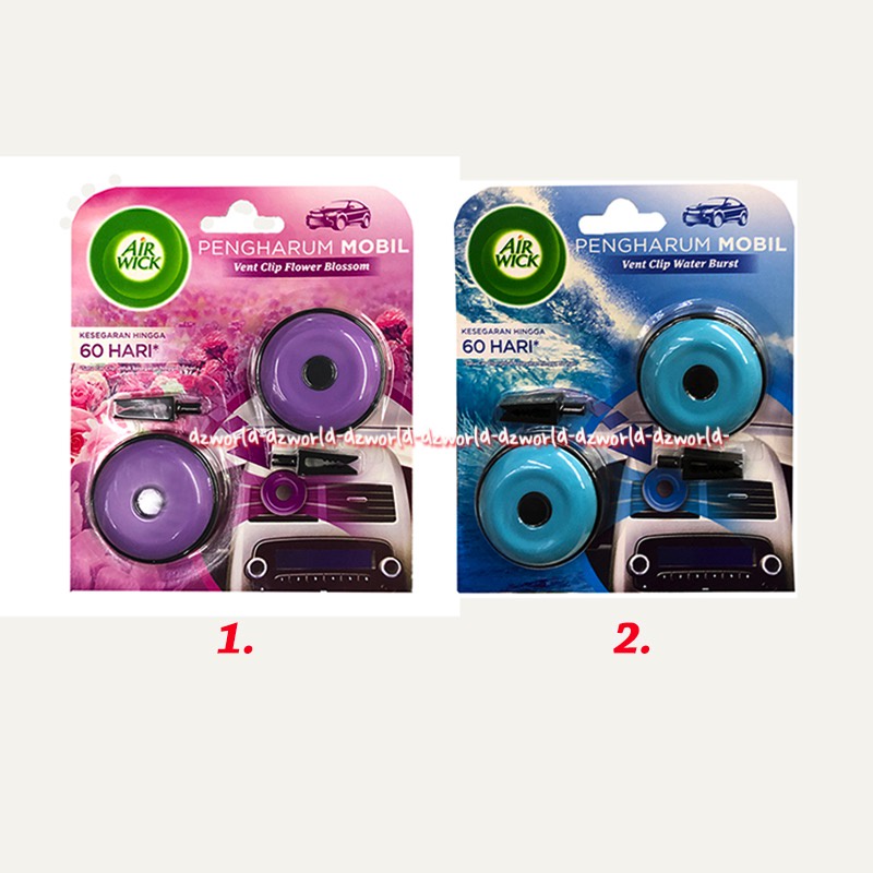 Air Wick Pengharum Mobil 60hari Vent Clip Flower Blossom Water Klip Burst Car Air Freshener Model Klips Bulat Pewangi Mobil Wangi Bunga Circle