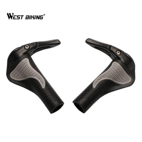 [GAGANGSEPEDA] - TaffSPORT West Biking Gagang Sepeda Rubber Ergonomic Grip MTB Handlebar Black