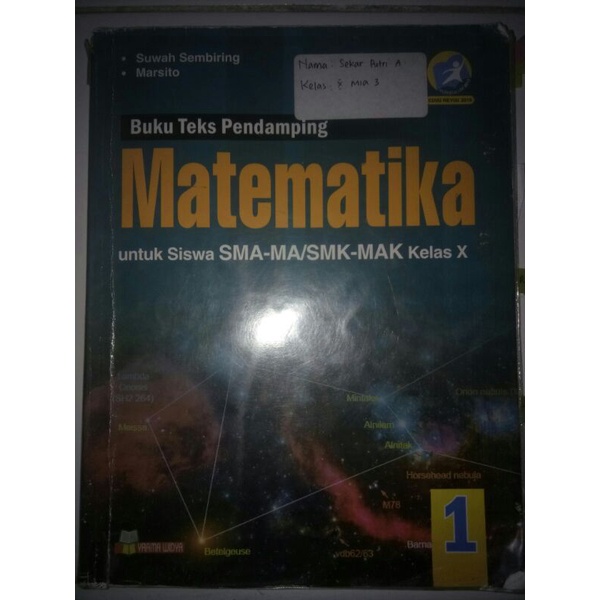 

[PRELOVED] Buku Paket Matematika Kelas 10