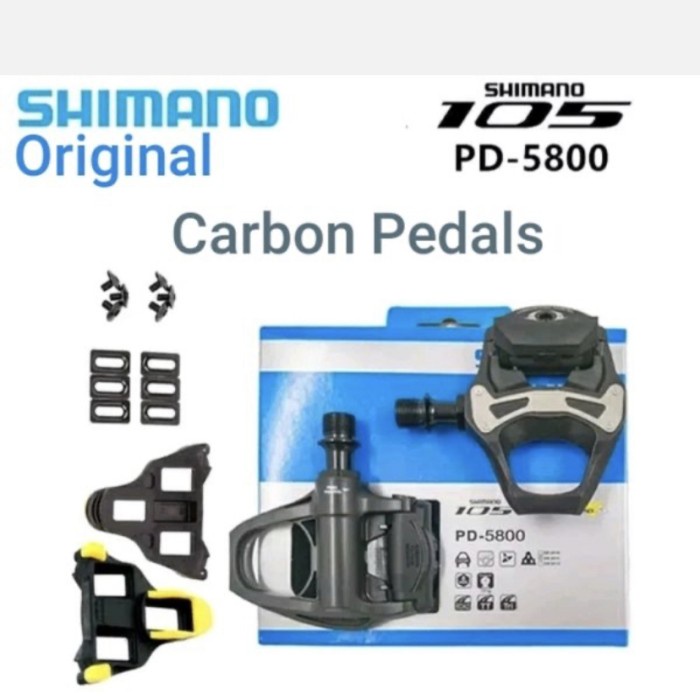 Pedal Cleat Shimano CARBON 105 seri 5800 komplit cleat set dan baut