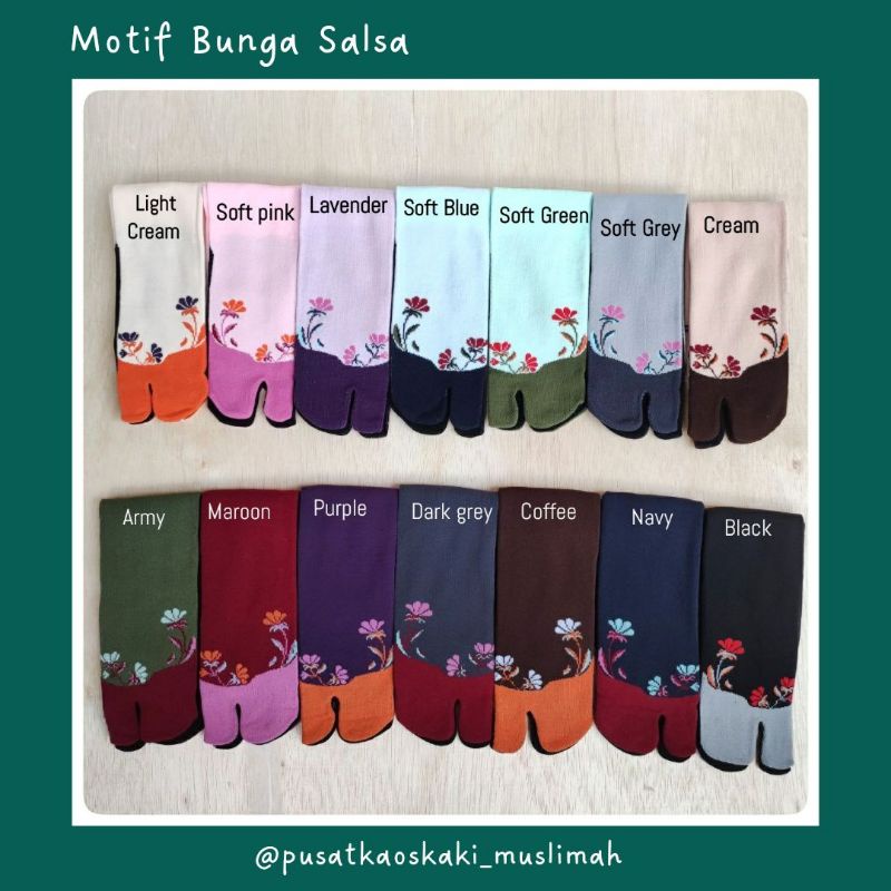 [ECER] Kaos kaki MOTIF BUNGA SALSA