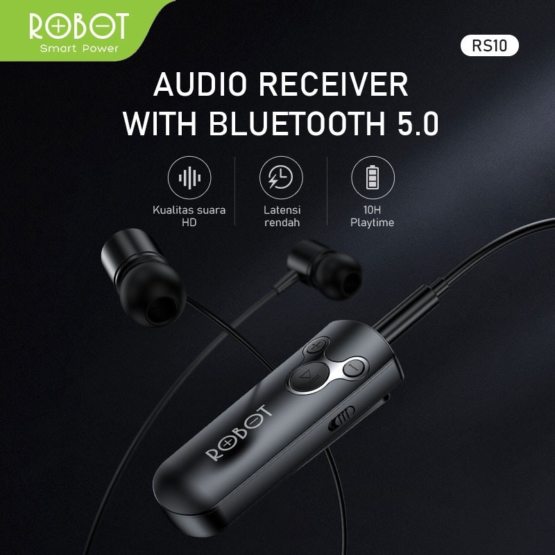 Bluetooth Dongle Receiver ROBOT RS10 Headset Speaker Jack 3.5 Tape MP3