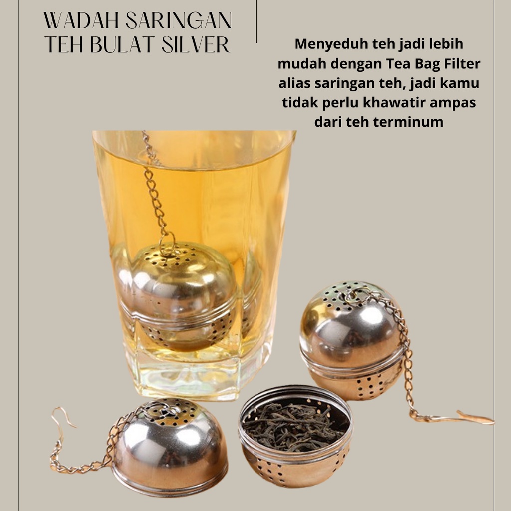 Termurah!! Tempat Wadah Saringan Penyeduh Teh / Kopi / Infus / Coffee Tea Bag Filter Besi Stainless