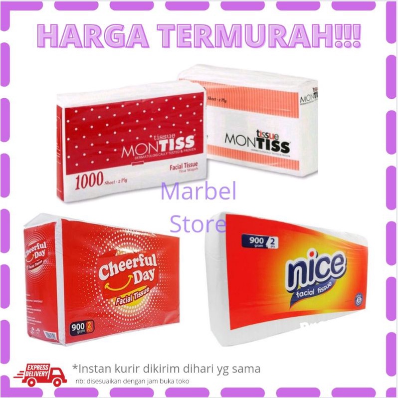 TISU TISSUE TISSU MONTISS 1000 sheet / NICE 900 GRAM 2 PLY / SELAIN TISSUE TISU MULTI 1000