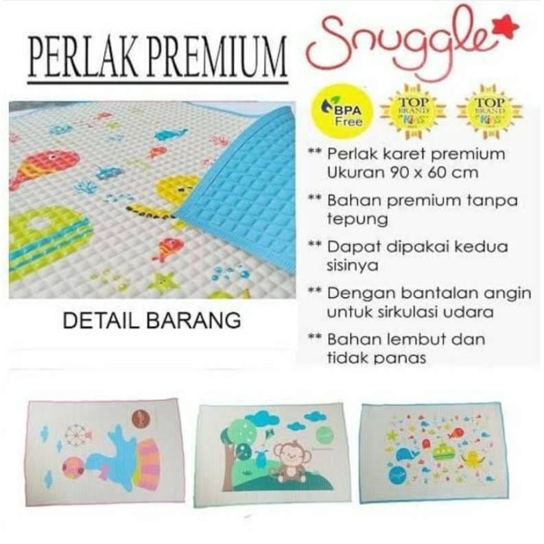 Perlak Jumbo BOLAK-BALIK 90x60 Cm Perlak Crown Snuggle | Karpet Alas Ompol Karet ONDO SNUGGLE