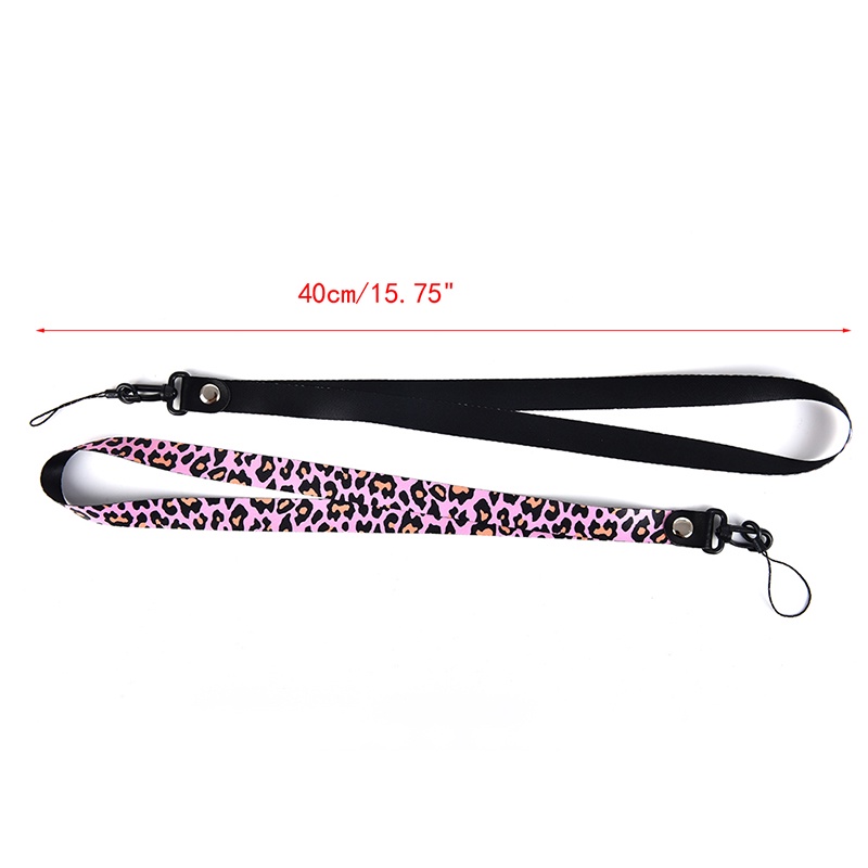 Strap Leher Motif Leopard Untuk Handphone / Kunci